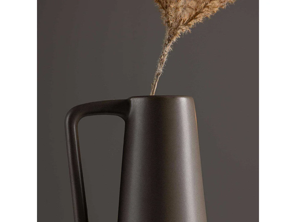 Vase Design en Céramique "Lane" 22cm Marron