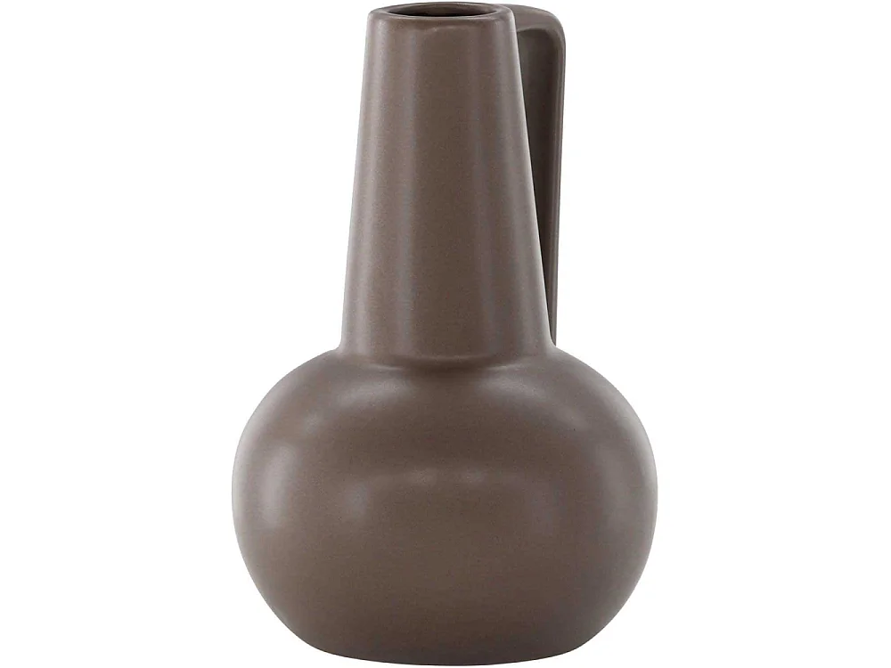 Vase Design en Céramique "Lane" 22cm Marron