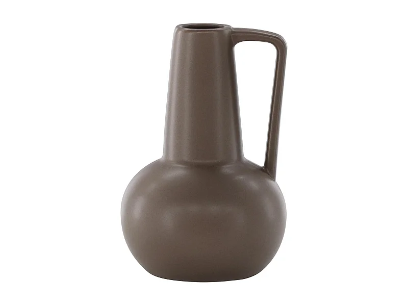 Vase Design en Céramique "Lane" 22cm Marron