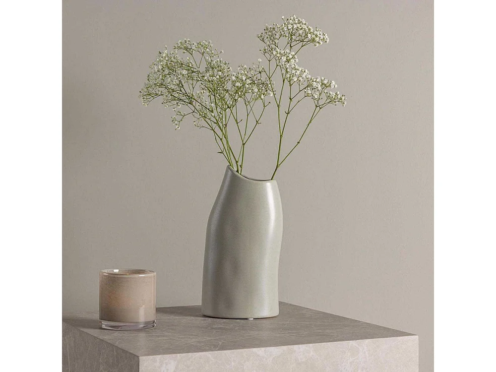 Vase Design "Ernst" 23cm Gris Clair