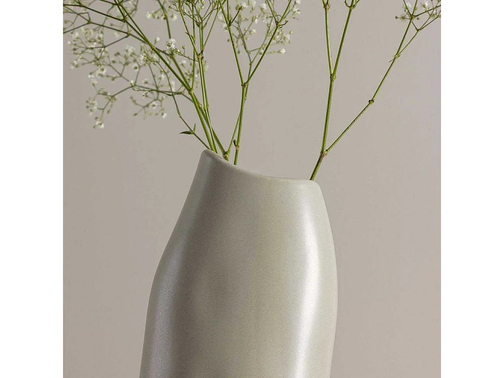 Vase Design "Ernst" 23cm Gris Clair