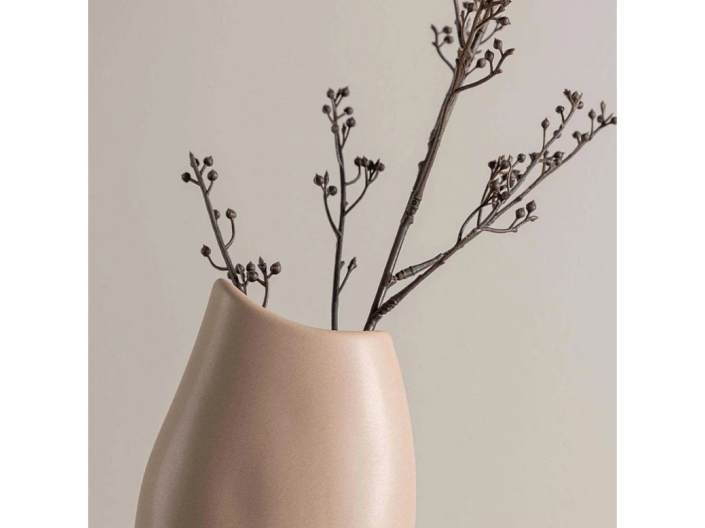 Vase Design "Ernst" 23cm Gris Clair