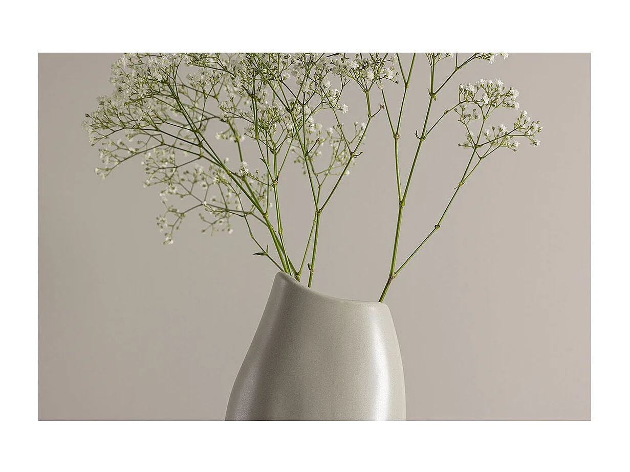 Vase Design "Ernst" 23cm Gris Clair