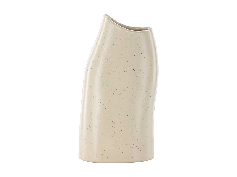 Vase Design "Ernst" 23cm Beige & Noir
