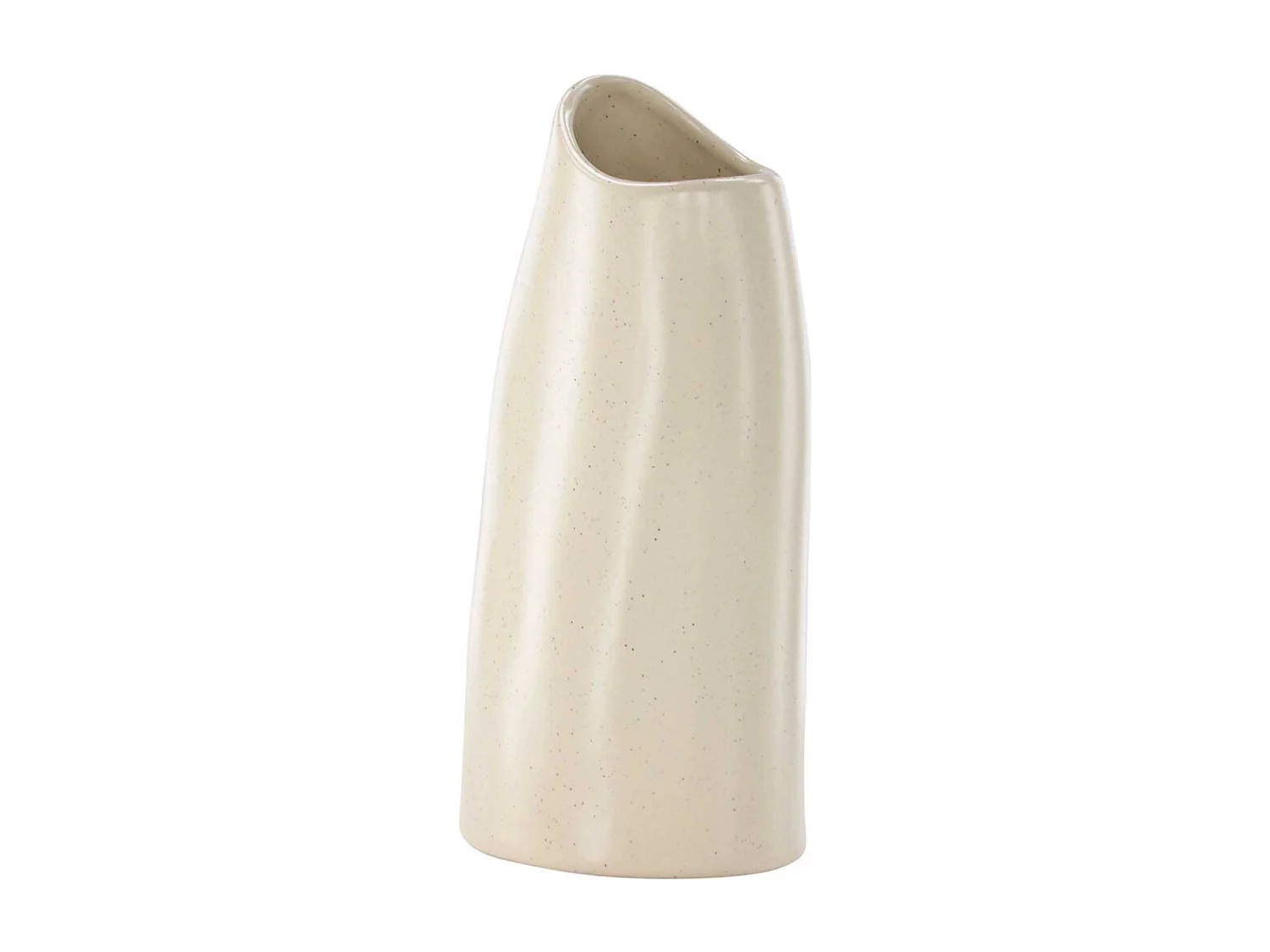 Vase Design "Ernst" 23cm Beige & Noir