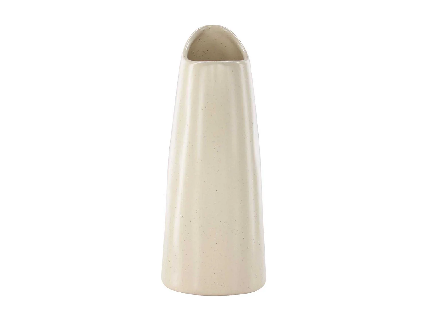 Vase Design "Ernst" 23cm Beige & Noir