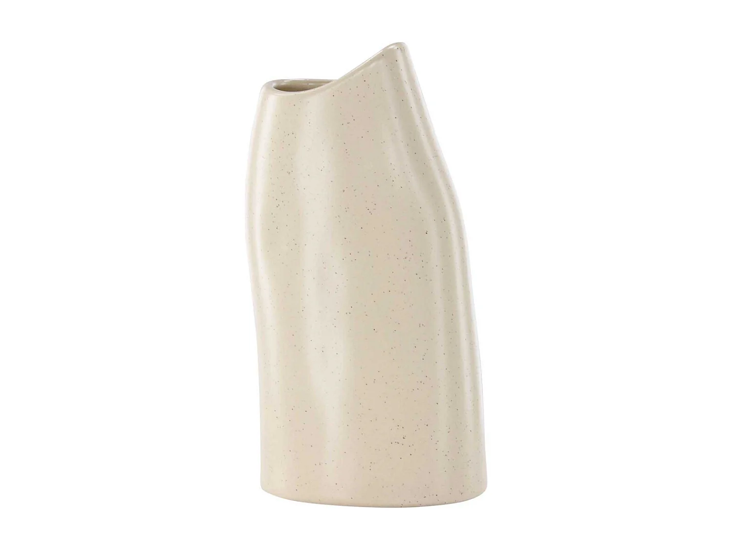 Vase Design "Ernst" 23cm Beige & Noir