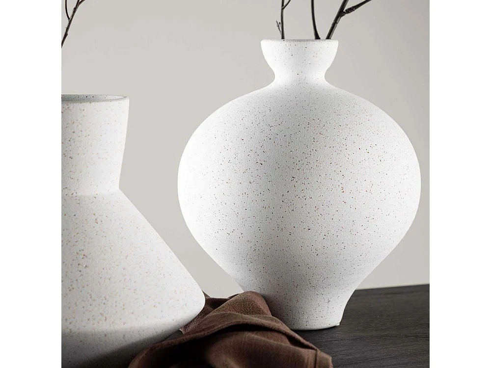 Vase Déco "Rellis" 24cm Blanc