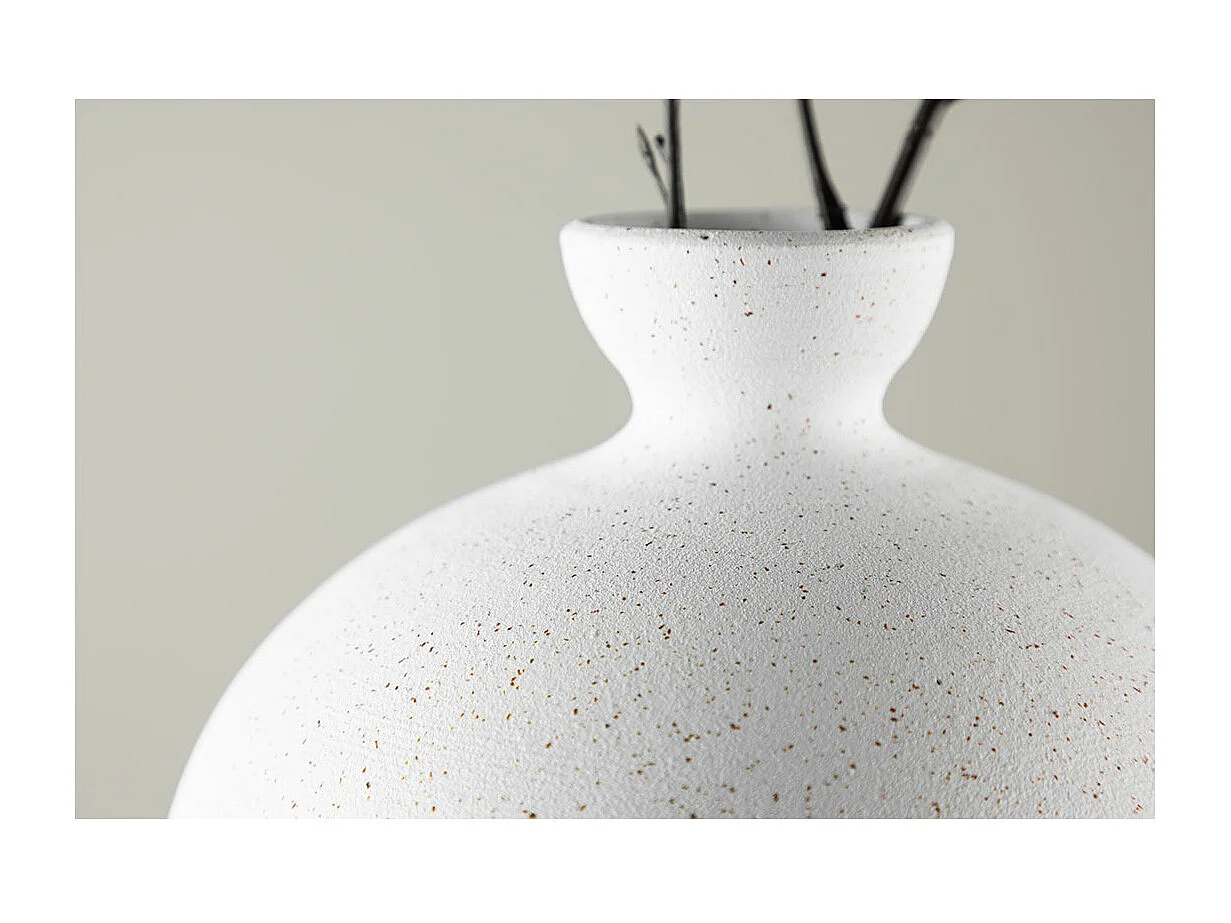 Vase Déco "Rellis" 24cm Blanc