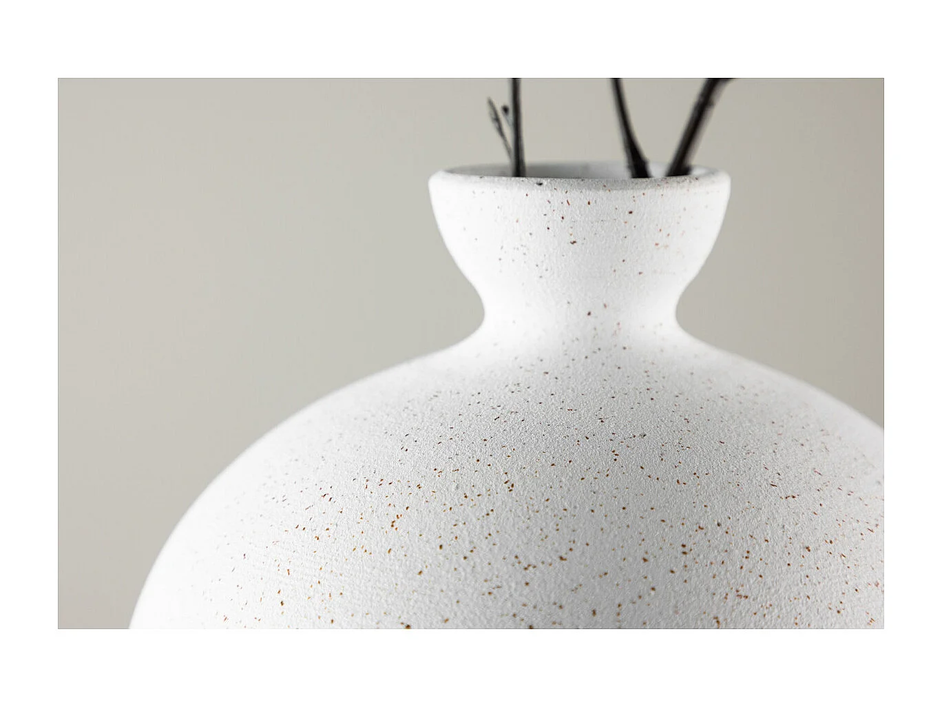 Vase Déco "Rellis" 24cm Blanc