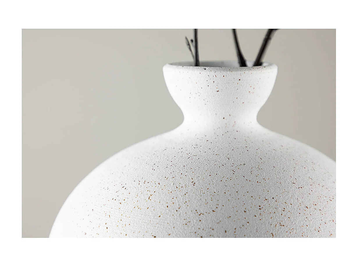 Vase Déco "Rellis" 24cm Blanc