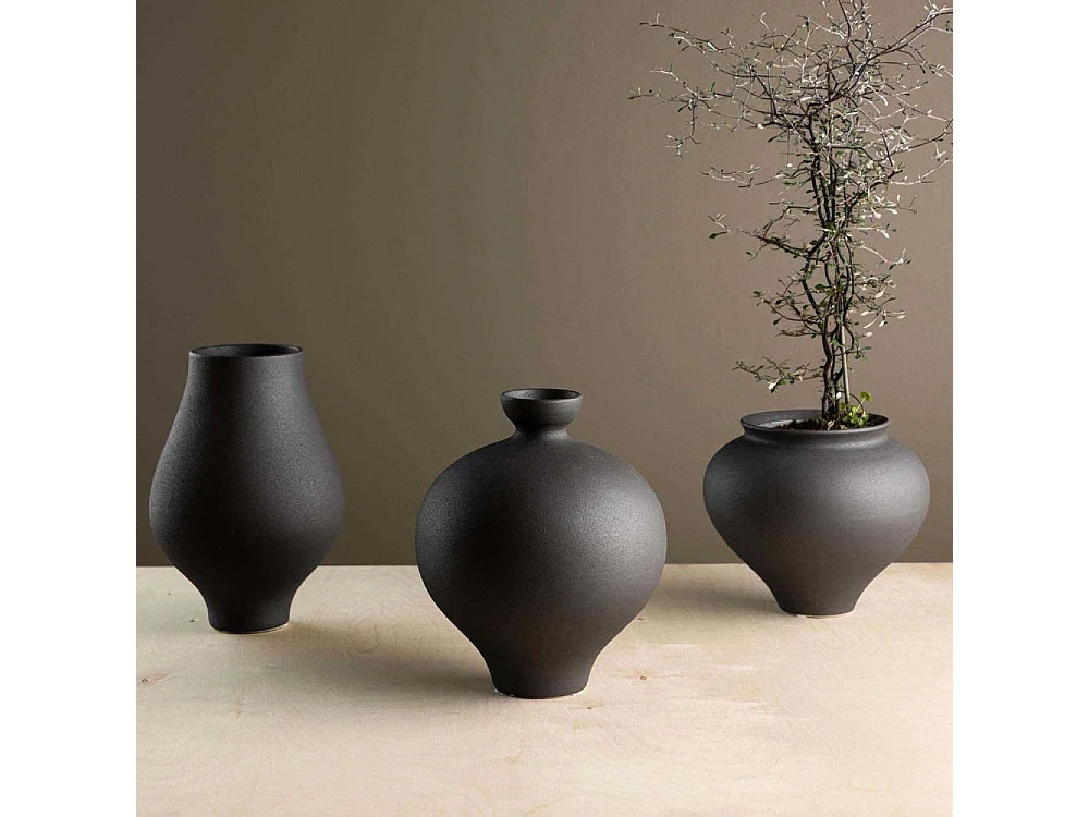 Rellis Vase schwarz.