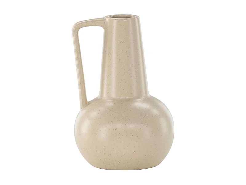 Vase Design en Céramique "Lane" 22cm Beige & Noir