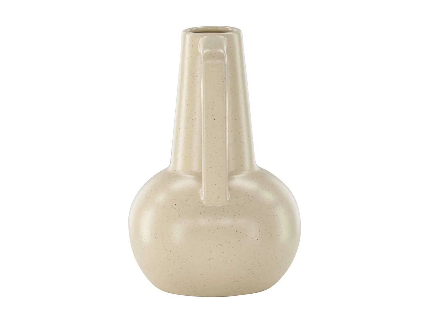 Vase Design en Céramique "Lane" 22cm Beige & Noir