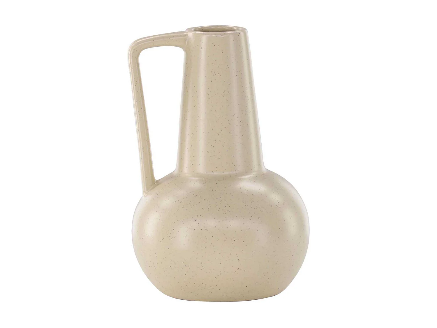 Vase Design en Céramique "Lane" 22cm Beige & Noir