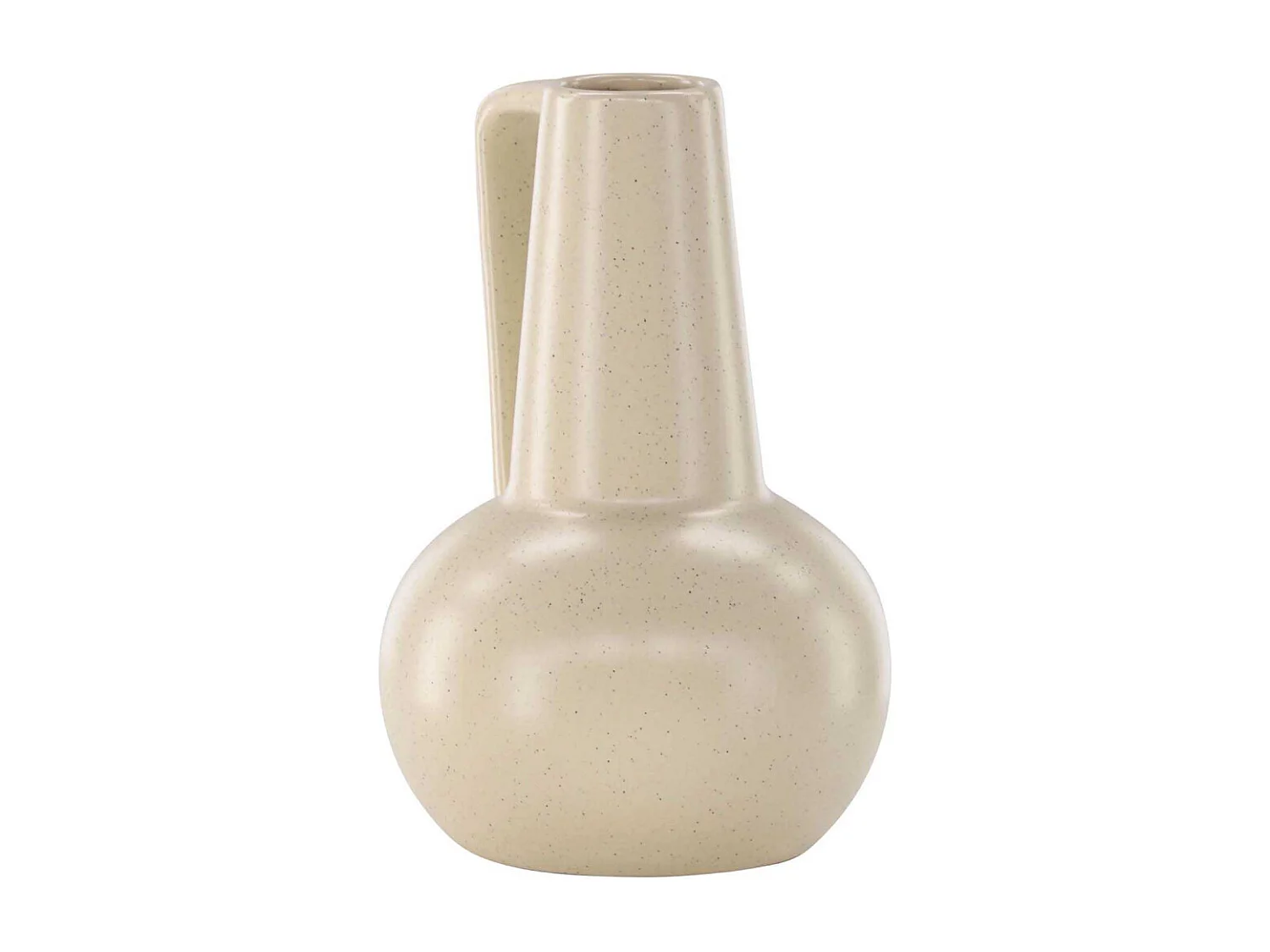 Vase Design en Céramique "Lane" 22cm Beige & Noir