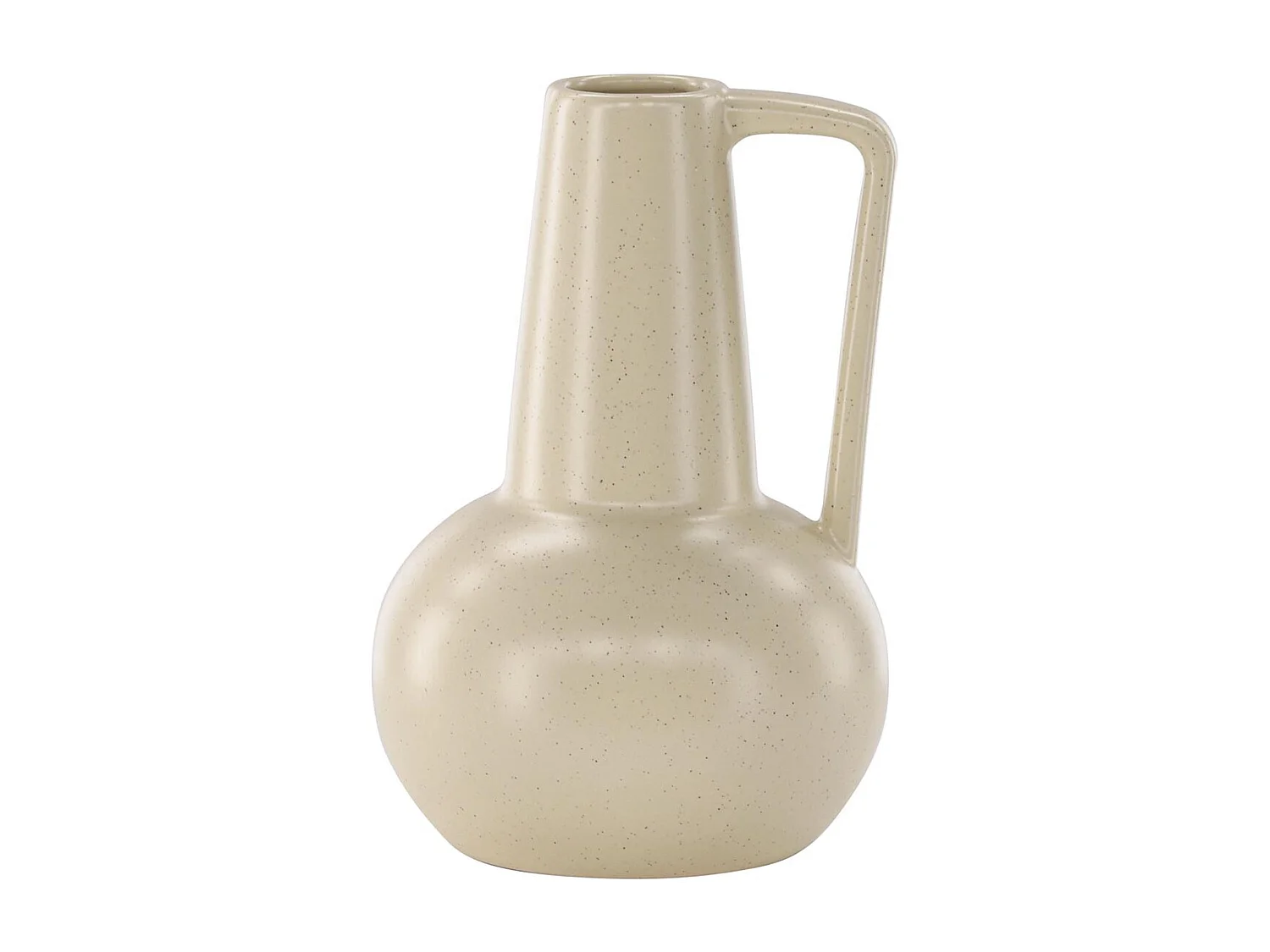 Vase Design en Céramique "Lane" 22cm Beige & Noir