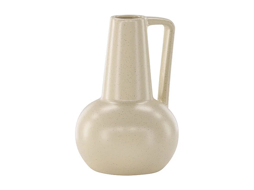 Vase Design en Céramique "Lane" 22cm Beige & Noir