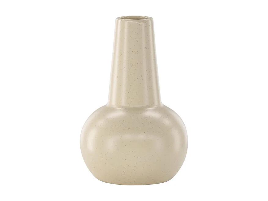 Vase Design en Céramique "Lane" 22cm Beige & Noir