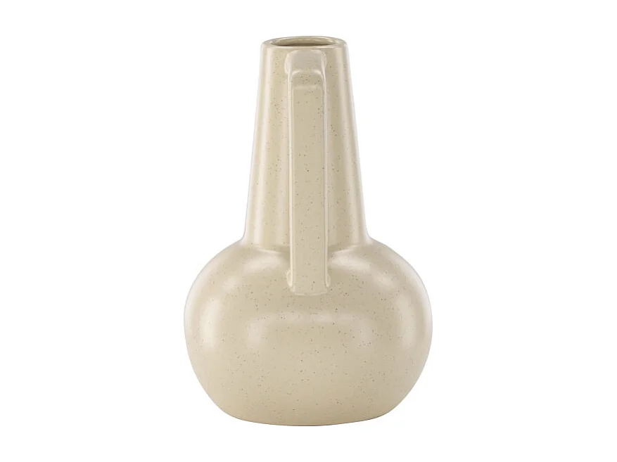 Vase Design en Céramique "Lane" 22cm Beige & Noir
