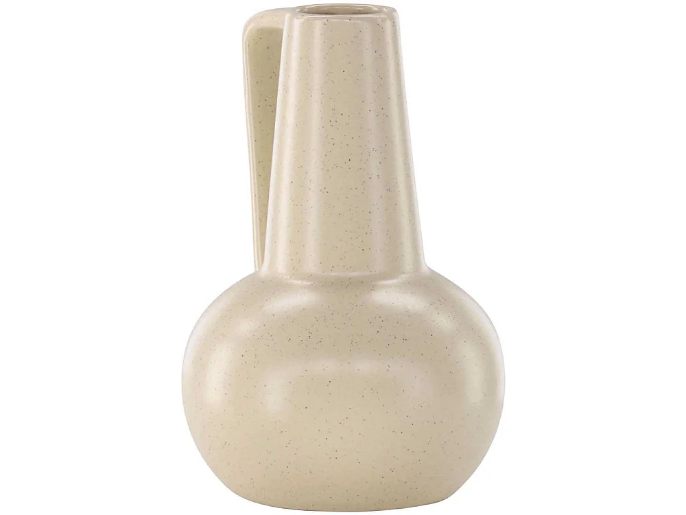 Vase Design en Céramique "Lane" 22cm Beige & Noir