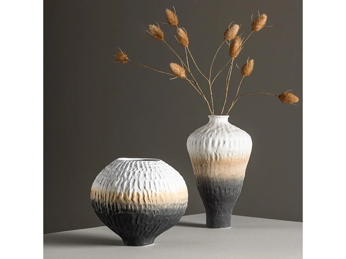 Vase Déco Tricolore "Pane" 21cm Multicolore