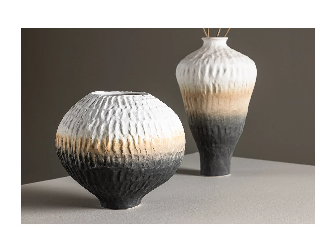 Vase Déco Tricolore "Pane" 21cm Multicolore