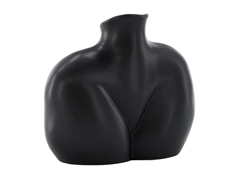 Vase Corps Féminin en Céramique "Harvey" 17cm Noir