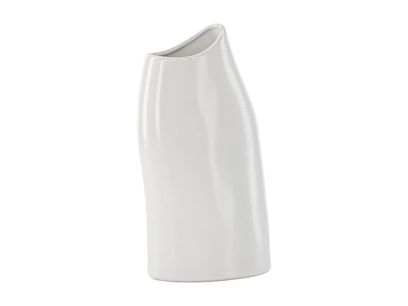 Vase Design "Ernst" 23cm Blanc