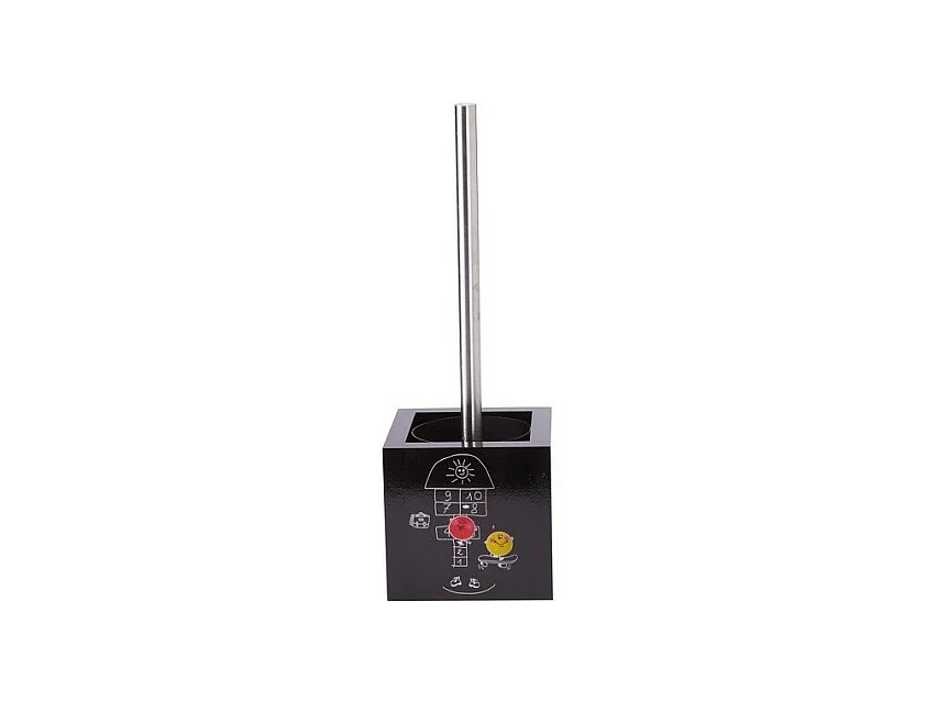 Brosse Wc avec support MDF & Inox Marelle Noir MSV