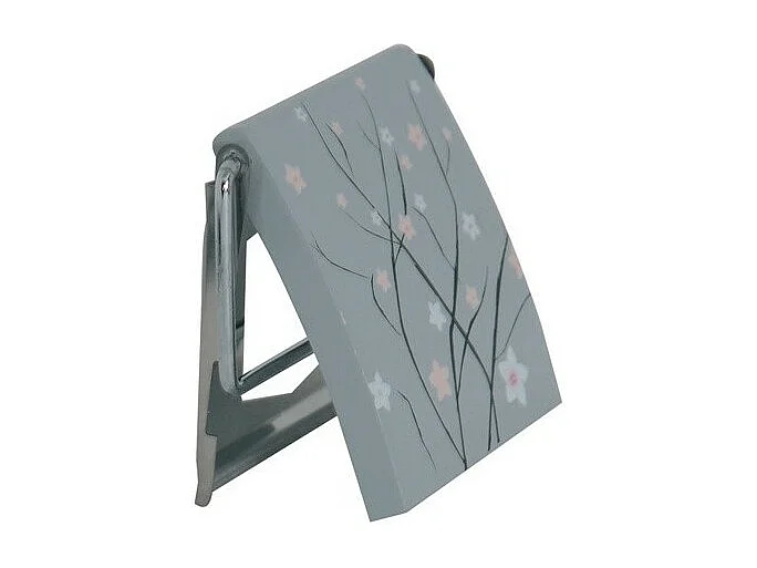 Porte Rouleau Papier Wc Mural MDF & Inox JARDIN JAPONAIX Gris MSV