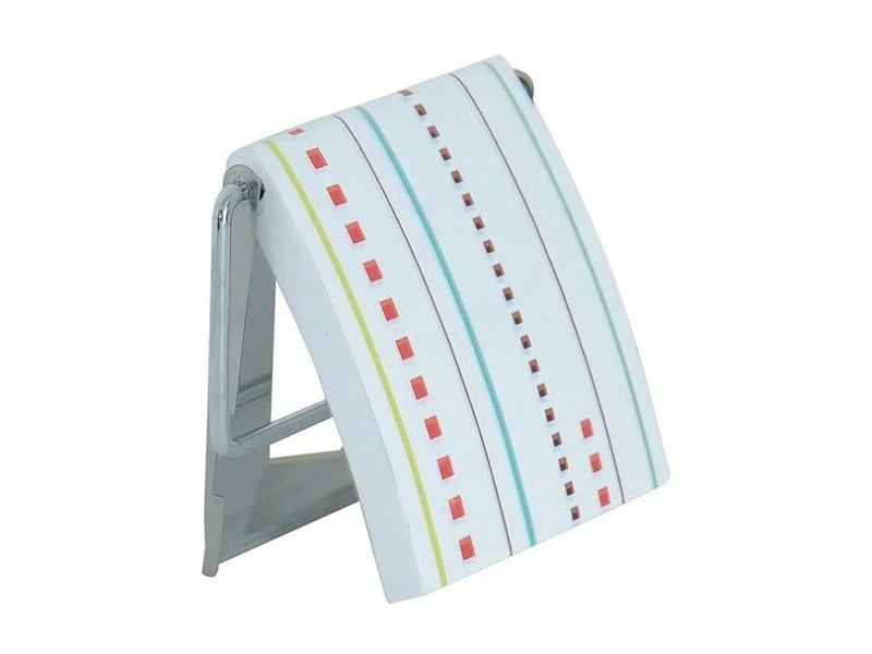 Porte Rouleau Papier Wc Mural Inox & MDF PLUIE DE COULEURS Multi-couleur MSV