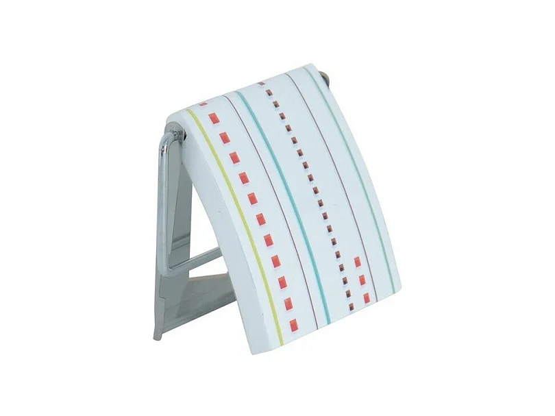 Porte Rouleau Papier Wc Mural Inox & MDF PLUIE DE COULEURS Multi-couleur MSV