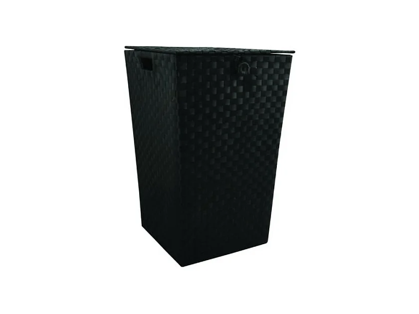 Panier de rangement avec couvercle 35x35x55,5cm Noir MSV
