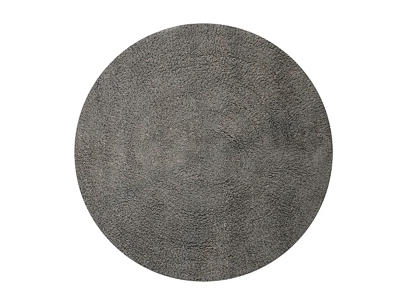 TAPIS ROND EN COTON 57 CM TAUPE