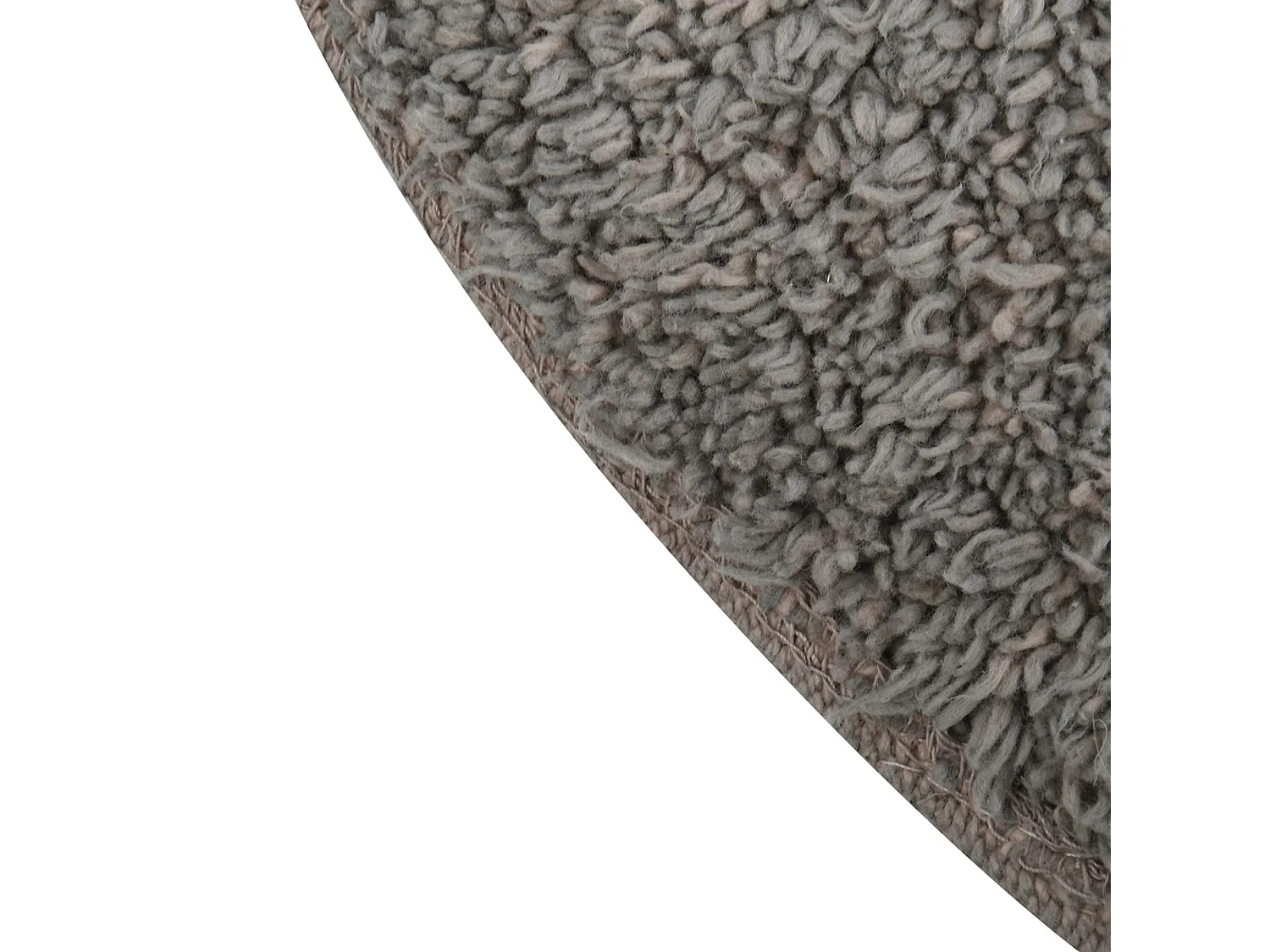 TAPIS ROND EN COTON 57 CM TAUPE