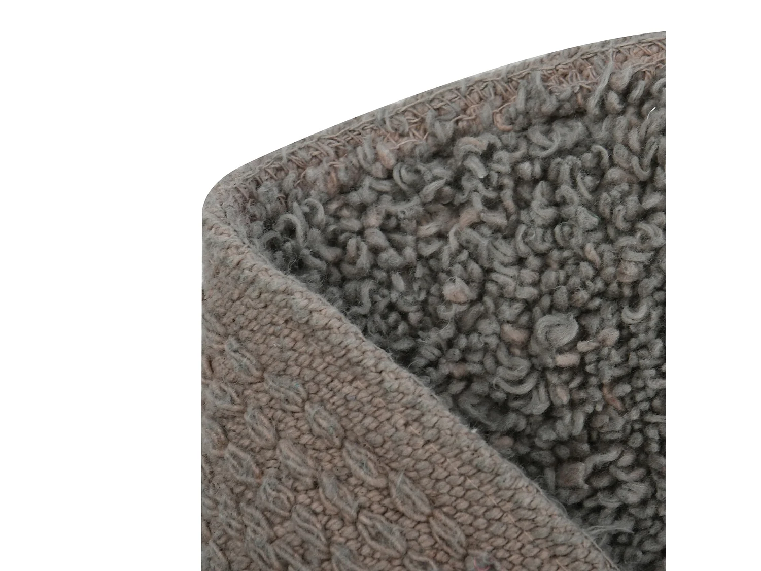 TAPIS ROND EN COTON 57 CM TAUPE