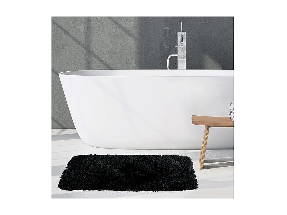 Tapis de bain Microfibre HIGHLAND 80x150cm Noir Spirella