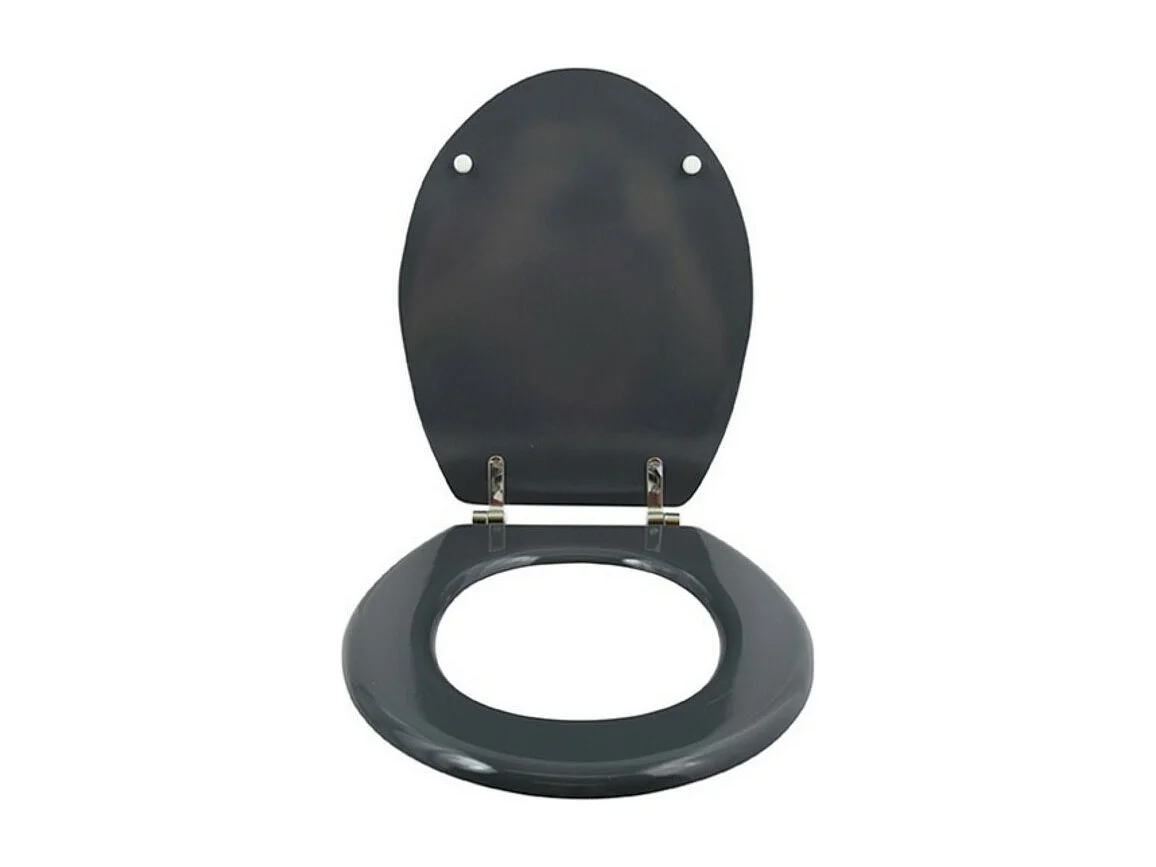 Abattant wc MDF CLEO Gris Anthracite - Charnières Inox MSV