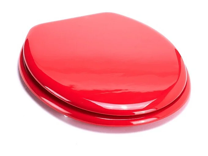 Abattant wc MDF CLEO Rouge - Charnières Inox MSV