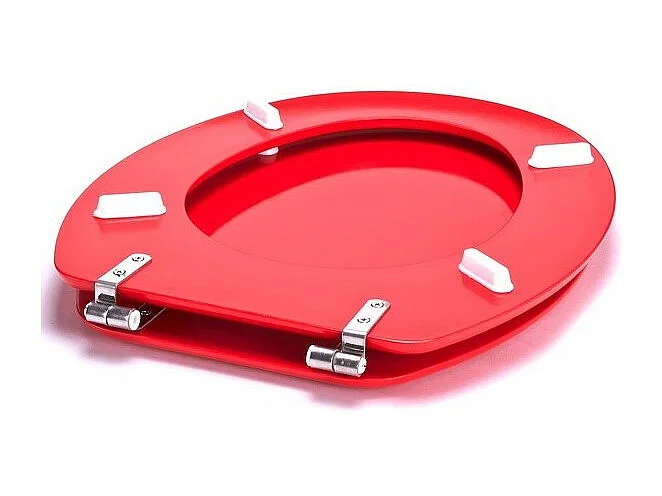 Abattant wc MDF CLEO Rouge - Charnières Inox MSV