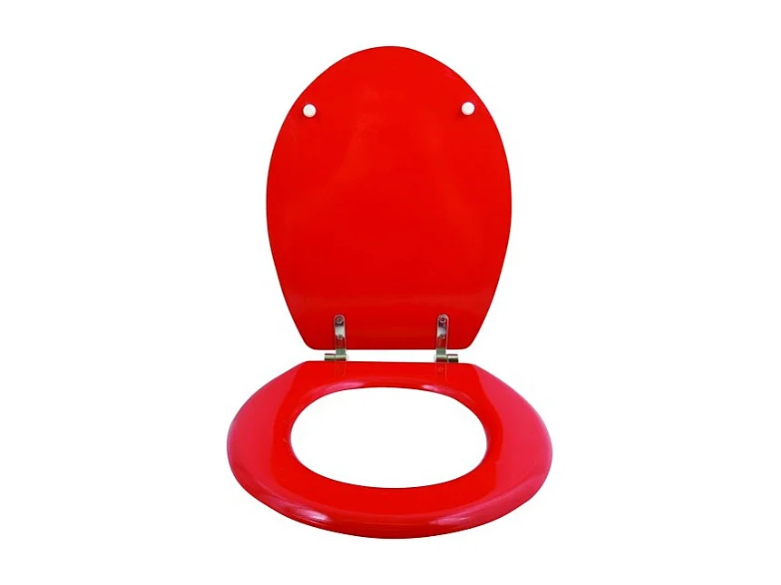 Abattant wc MDF CLEO Rouge - Charnières Inox MSV