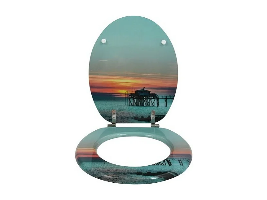 Abattant wc MDF SUNSET - Charnières Inox MSV