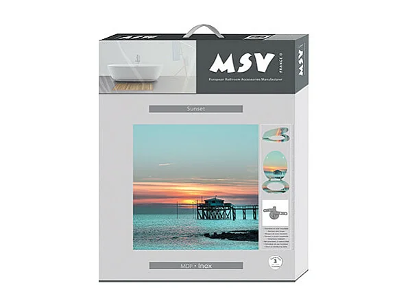 Abattant wc MDF SUNSET - Charnières Inox MSV