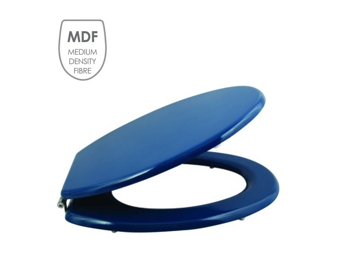 Abattant wc MDF CLEO Bleu Foncé - Charnières Inox MSV