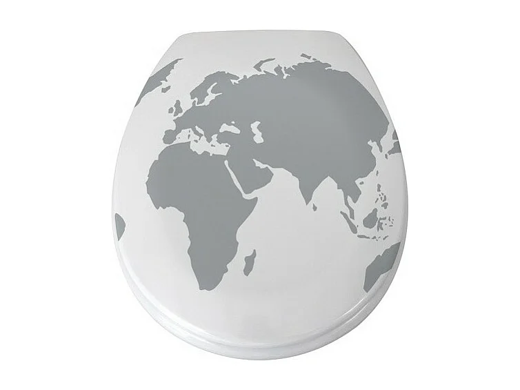 Abattant wc Thermo Dur WORLD Gris & Blanc - Charnières PS MSV