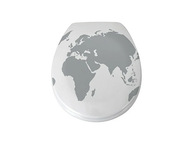 Abattant wc Thermo Dur WORLD Gris & Blanc - Charnières PS MSV