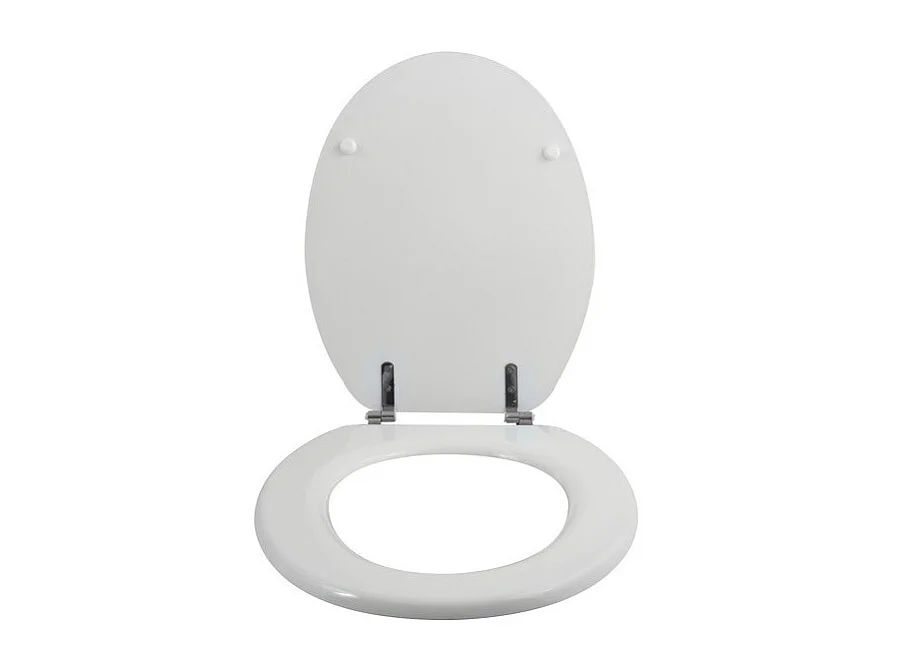 Abattant WC MDF CLEO Blanc - Charnières Inox MSV