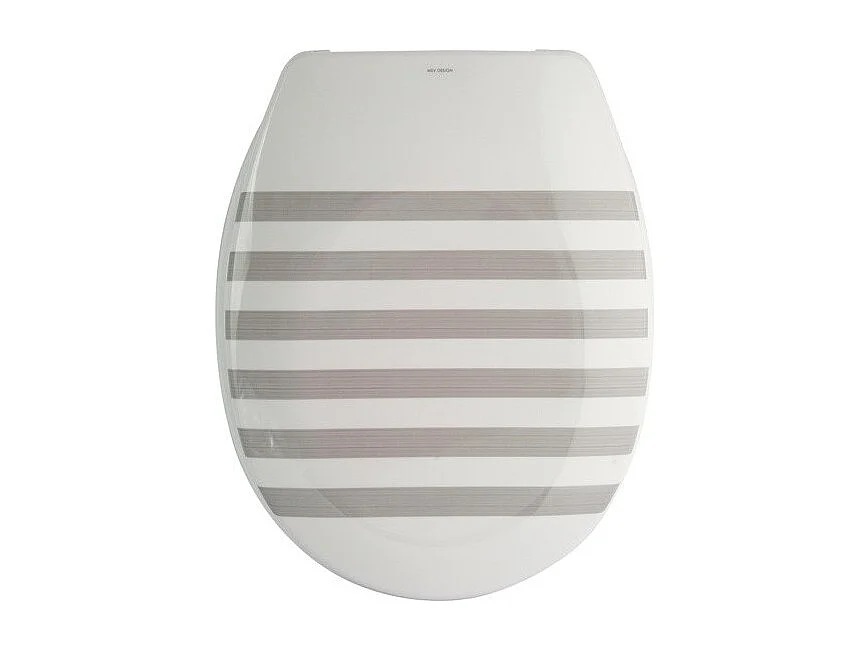 Abattant wc Thermo Dur SEAUVILLE Gris & Blanc - Charnières PS MSV