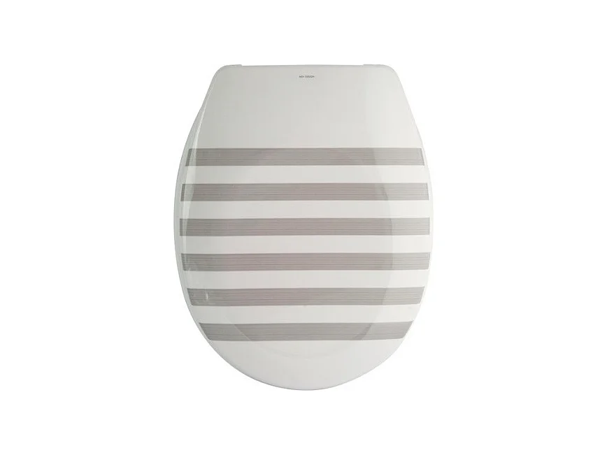 Abattant wc Thermo Dur SEAUVILLE Gris & Blanc - Charnières PS MSV